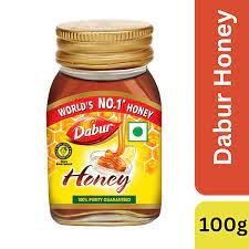 Dabur 100% Pure Honey - Worlds No. 1 Honey Brand With No Sugar Adulteration, 100 g Bottle