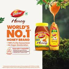 Dabur 100% Pure Honey - Worlds No. 1 Honey Brand With No Sugar Adulteration, 100 g Bottle